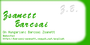 zsanett barcsai business card